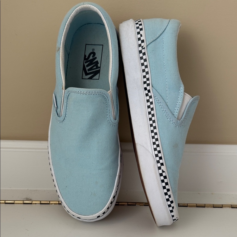 Vans womens Slip-On Sneakers - Sky Blue